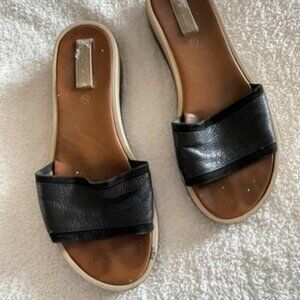 See By Chloe leather strap slide sandals  size 39